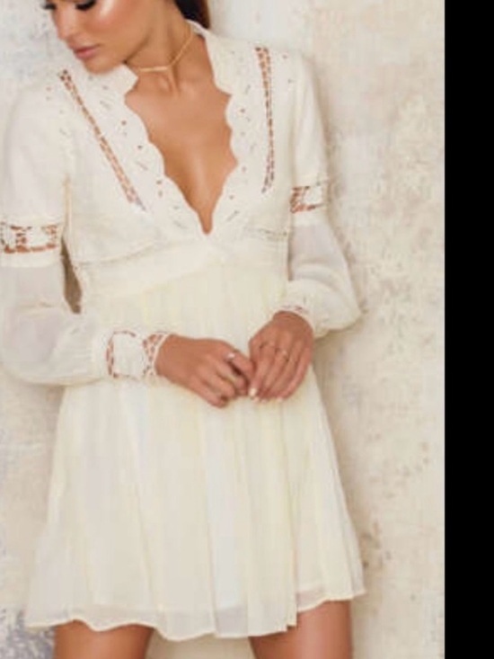 Free People Dresses & Skirts - Free People dreamland cutwork mini dress size 10